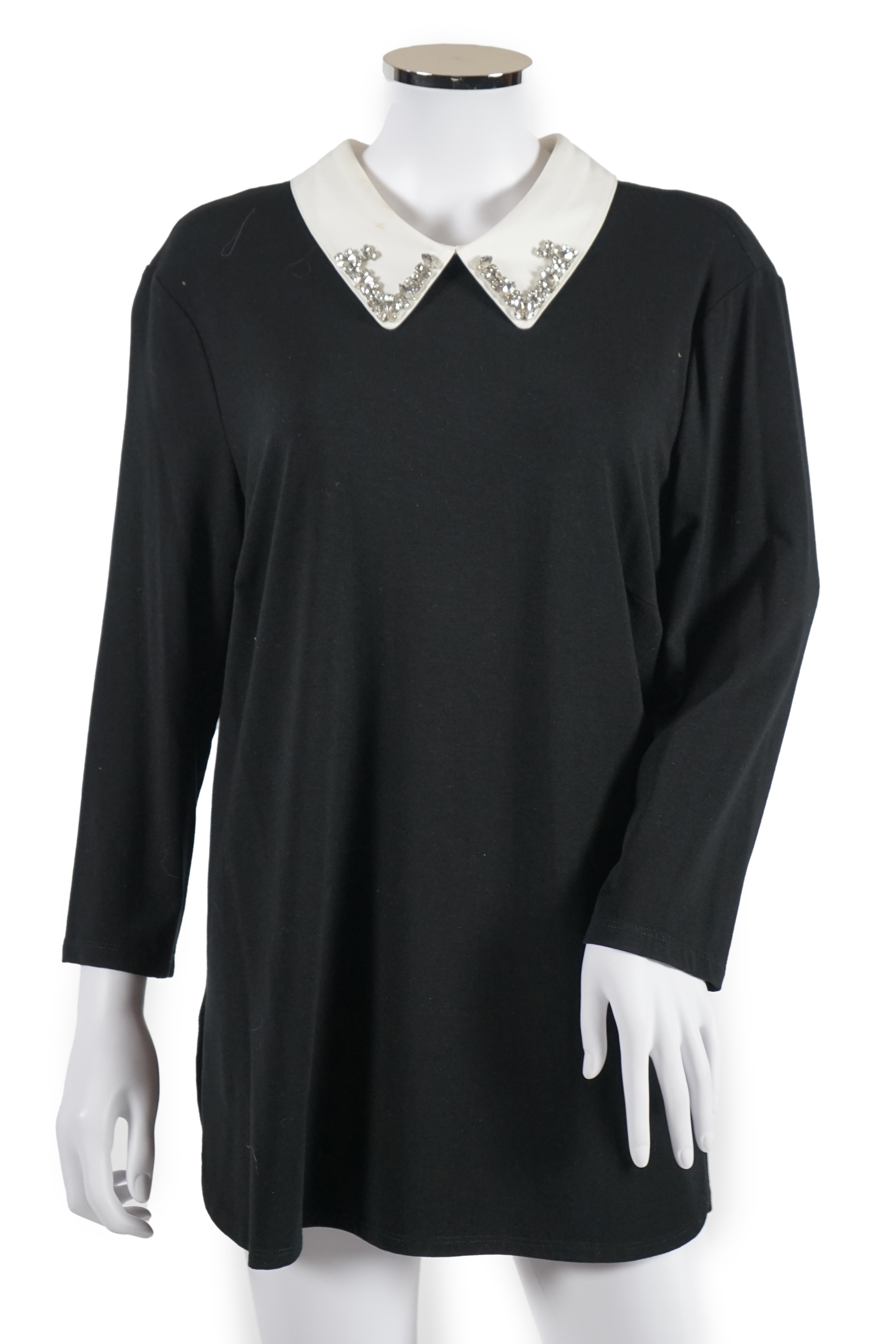 Five lady's blouses, French Connection Bleu Blanc, Basler, I. B. Diffusion and Frank Lyman. Sizes 14-16 Proceeds to Happy Paws Puppy Rescue